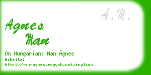 agnes man business card